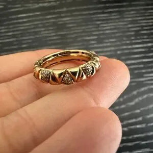 【MEJURI】Patra Pave Diamond Ring パトラ ダイヤモンド リング 14k Gold Handcrafted Patra Pavé Diamond Ring - Jewelry
